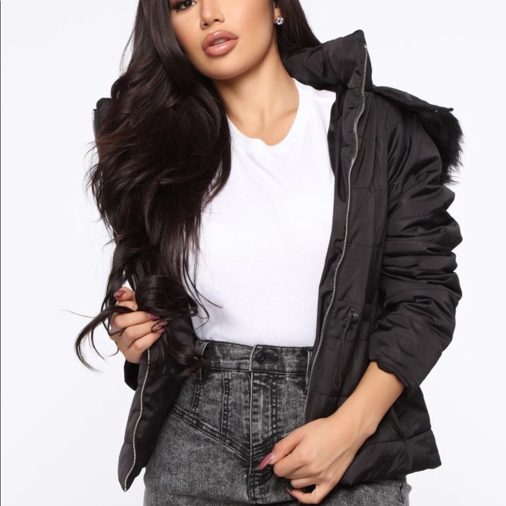 Fur lined winter jacket